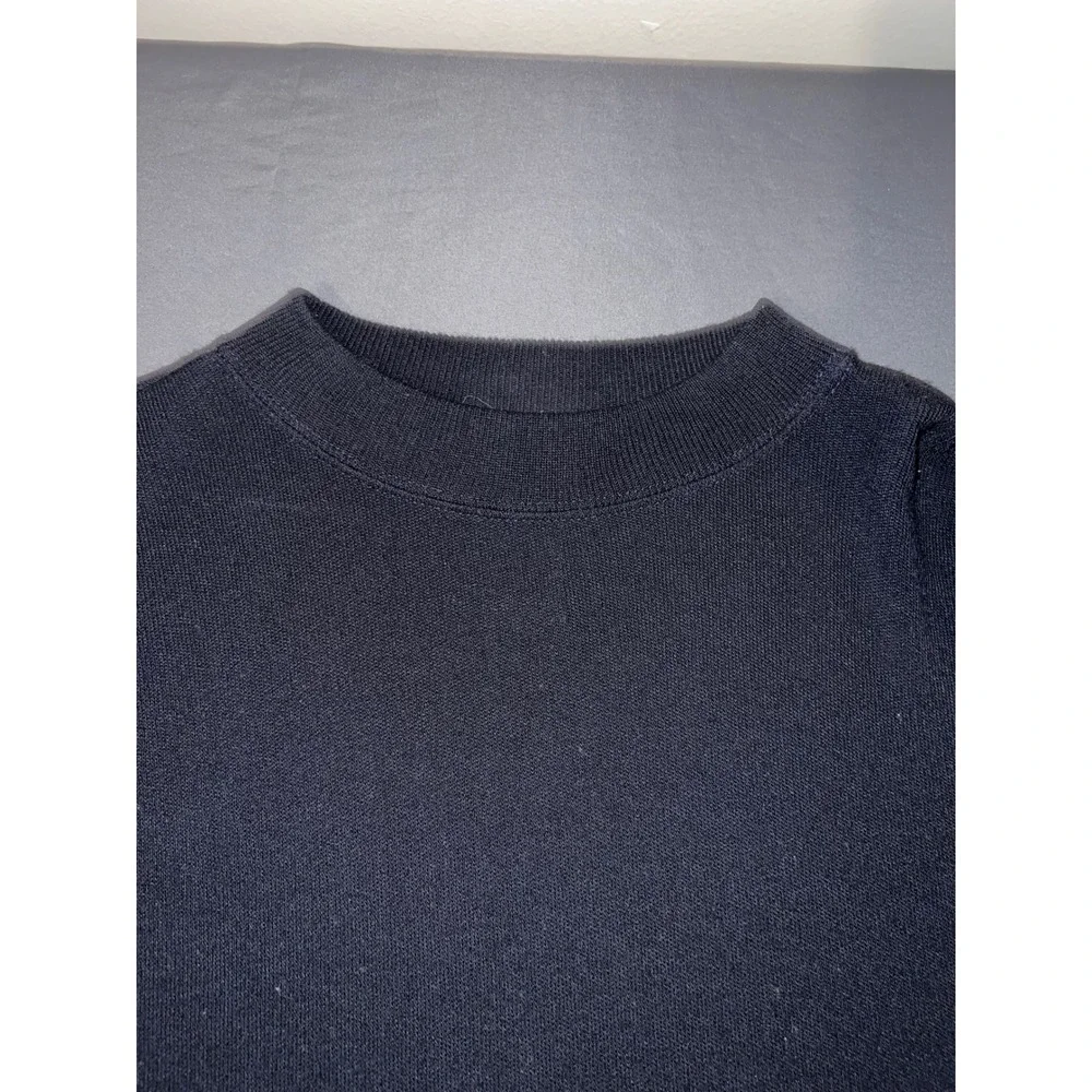 Sag Harbor Womens Large Black Long Sleeve Crew Neck Knit Sweater